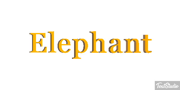 Éléphant Effetto testo