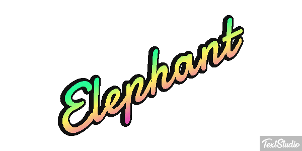 Éléphant Effetto testo
