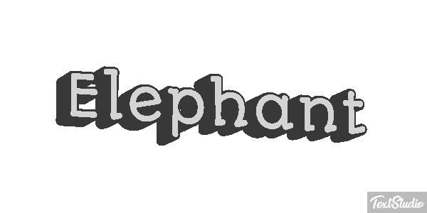 Éléphant Effetto testo