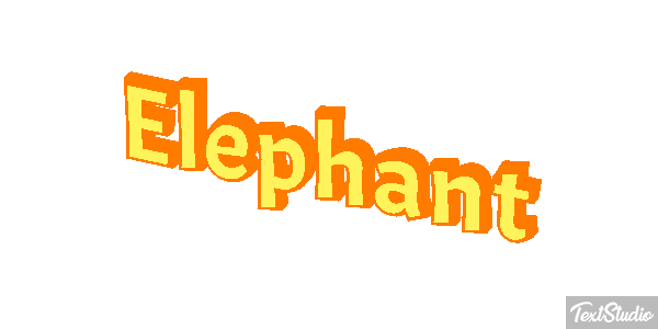 Éléphant Effetto testo