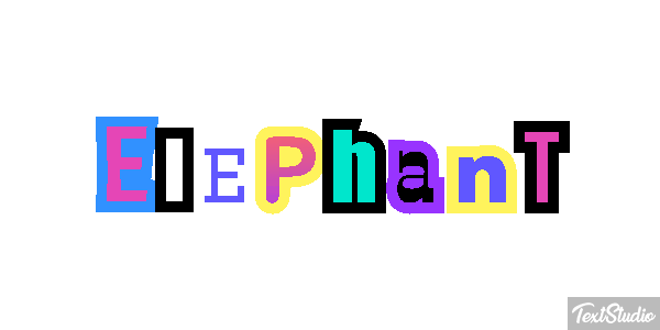 Éléphant Effetto testo