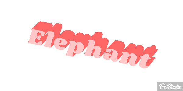 Éléphant Effetto testo