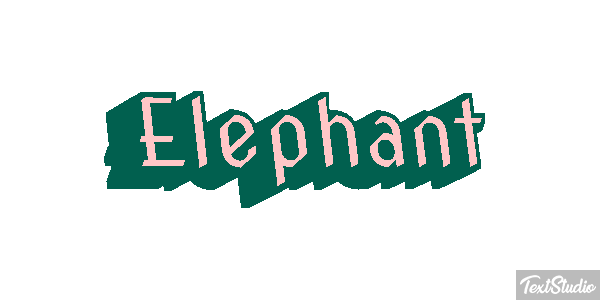 Éléphant Effetto testo