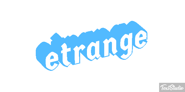 étrange Effet de texte