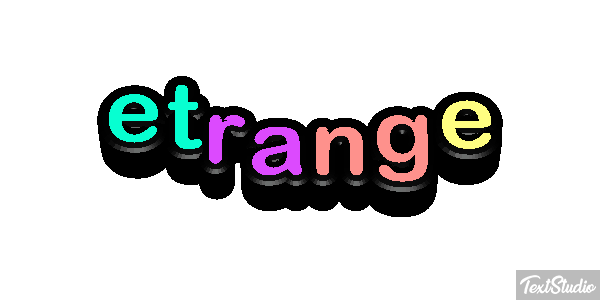 étrange Effet de texte