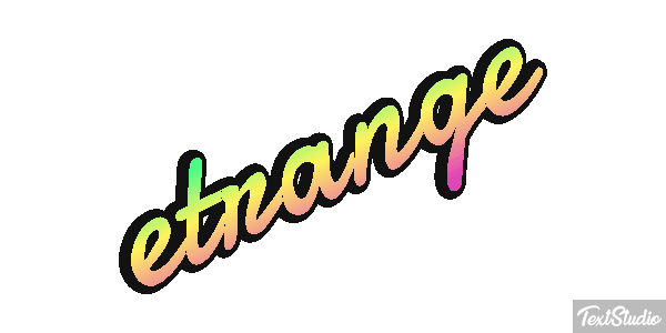 étrange Effet de texte