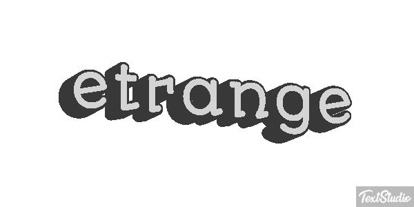étrange Effet de texte