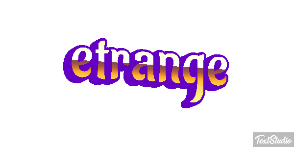 étrange Effet de texte