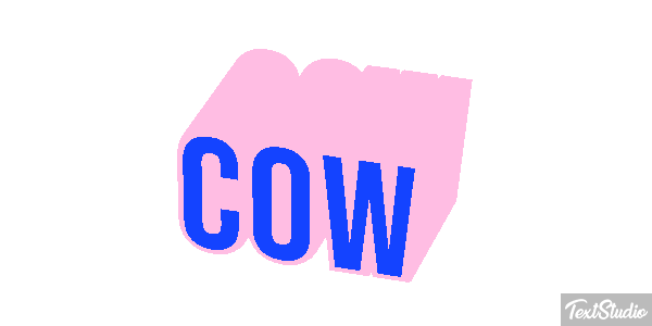Cow Text effect