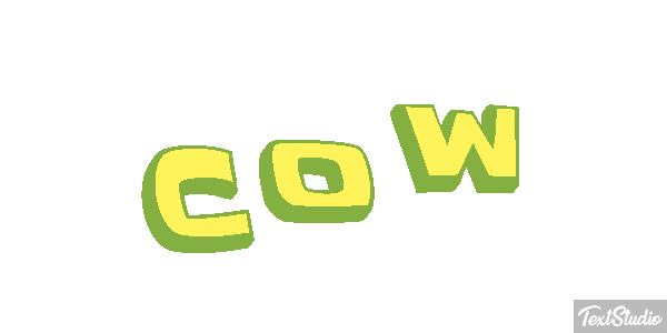Cow Text effect