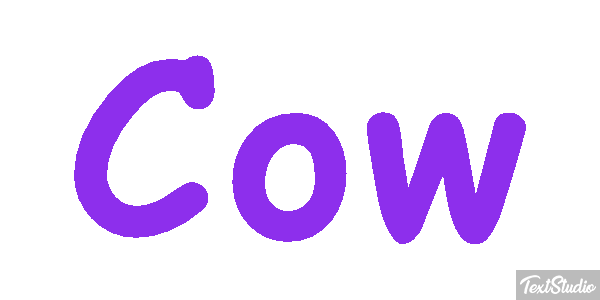 Cow Text effect