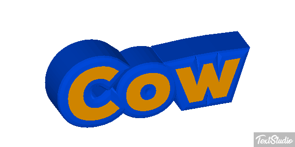 Cow Text effect