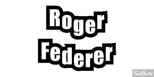 Roger Federer Text effect