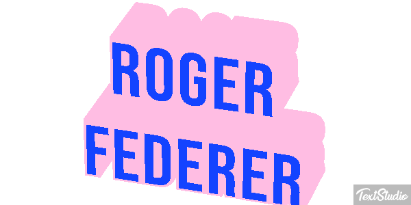 Roger Federer Text effect