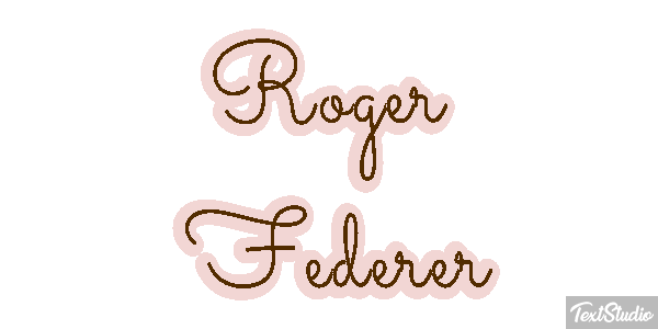 Roger Federer Text effect