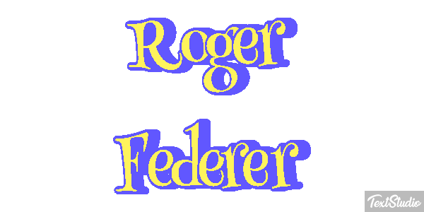 Roger Federer Text effect