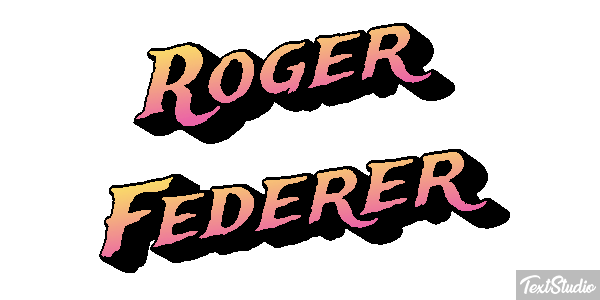 Roger Federer Text effect