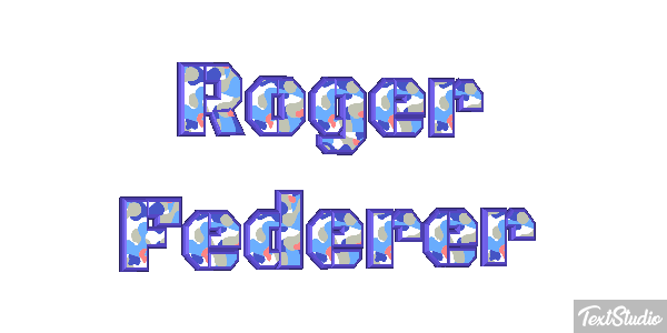 Roger Federer Text effect