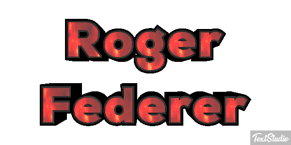 Roger Federer Text effect