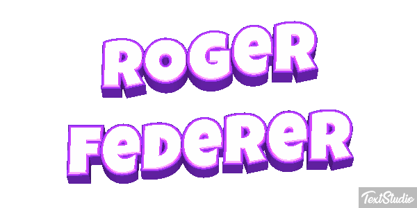 Roger Federer Text effect