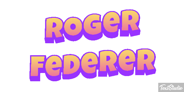 Roger Federer Text effect