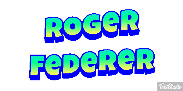 Roger Federer Text effect