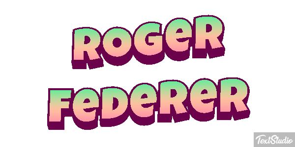 Roger Federer Text effect
