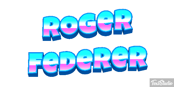 Roger Federer Text effect