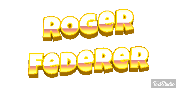 Roger Federer Text effect