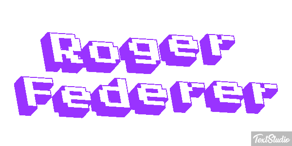 Roger Federer Text effect