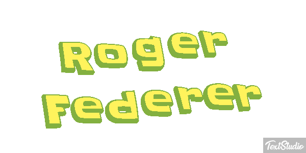 Roger Federer Text effect