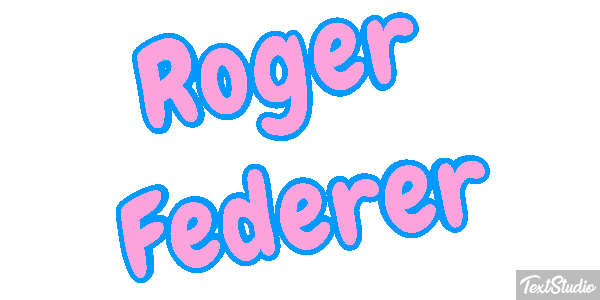 Roger Federer Text effect