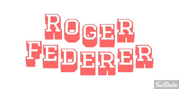 Roger Federer Text effect