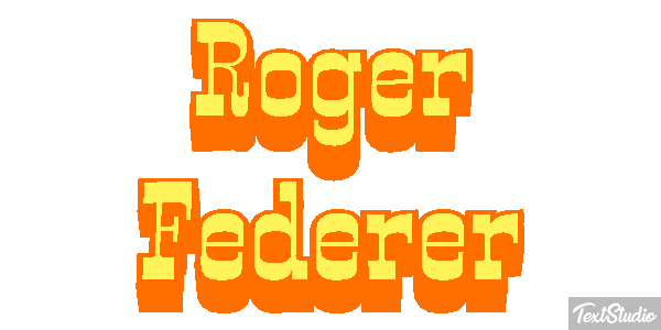 Roger Federer Text effect
