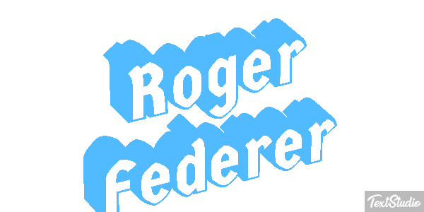 Roger Federer Text effect