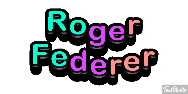 Roger Federer Text effect