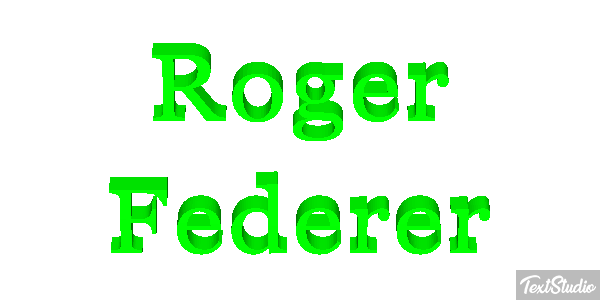 Roger Federer Text effect