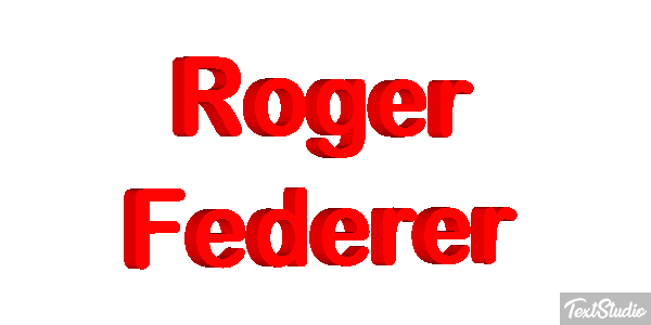 Roger Federer Text effect