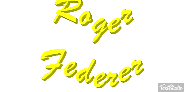Roger Federer Text effect