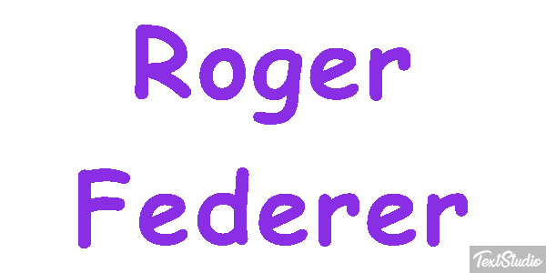 Roger Federer Text effect