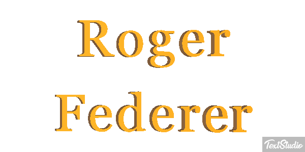 Roger Federer Text effect
