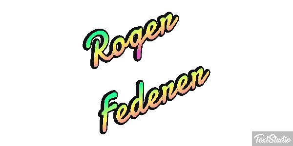 Roger Federer Text effect