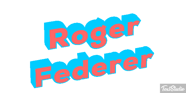 Roger Federer Text effect