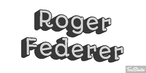 Roger Federer Text effect