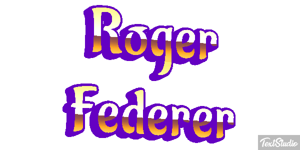 Roger Federer Text effect