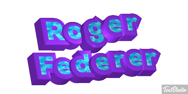 Roger Federer Text effect