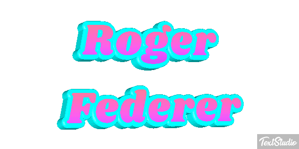 Roger Federer Text effect