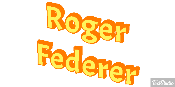 Roger Federer Text effect