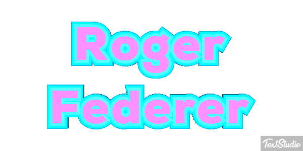 Roger Federer Text effect