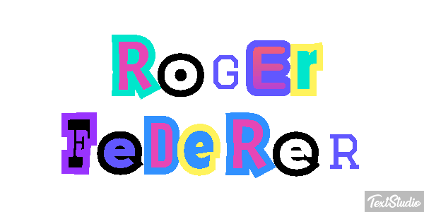 Roger Federer Text effect